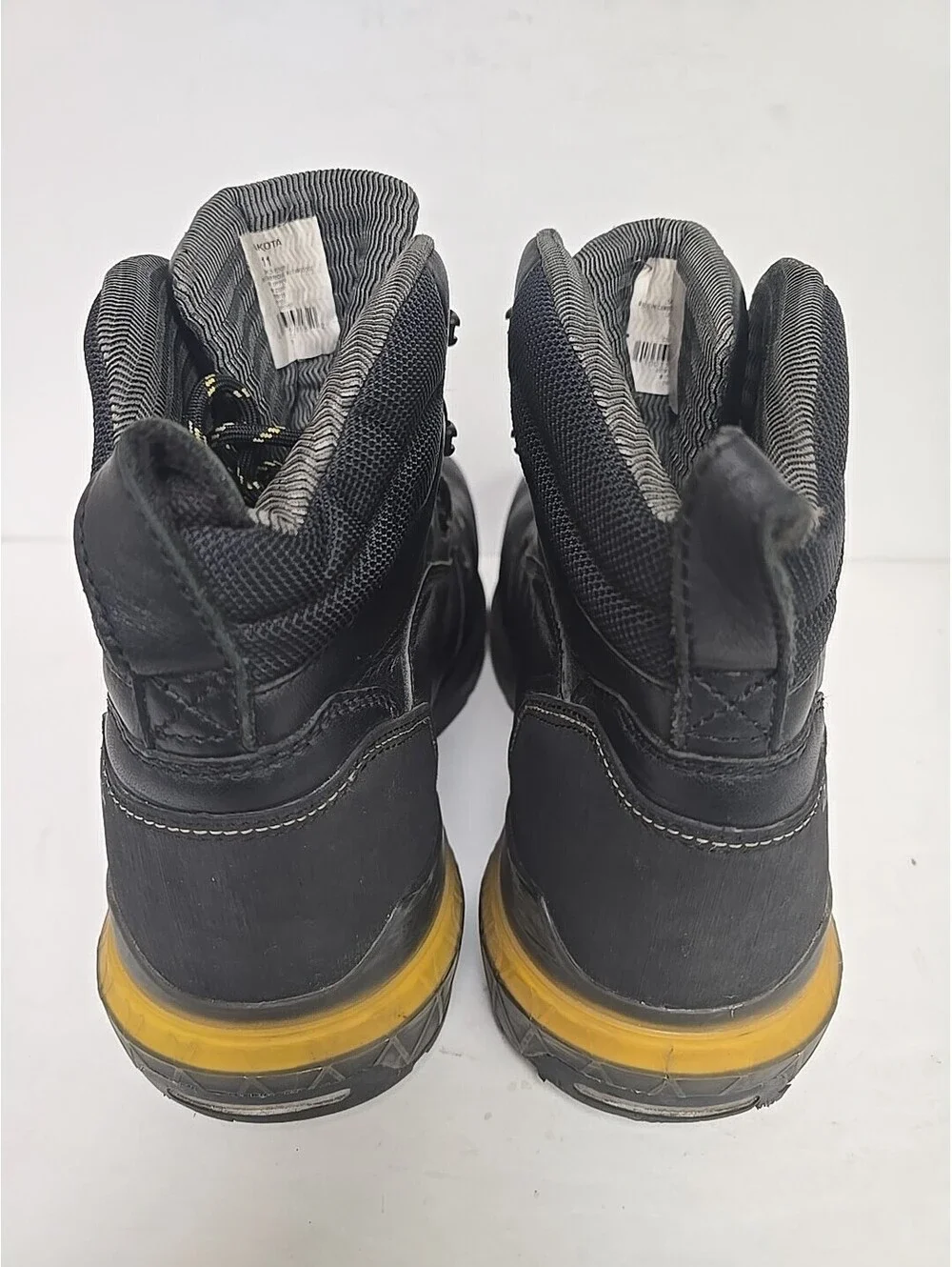 Dakota Men's 6300 6 inch Composite Toe Waterproof Work Boot Black Yellow 11M